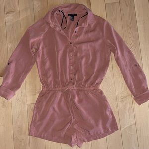 Long sleeve blush romper